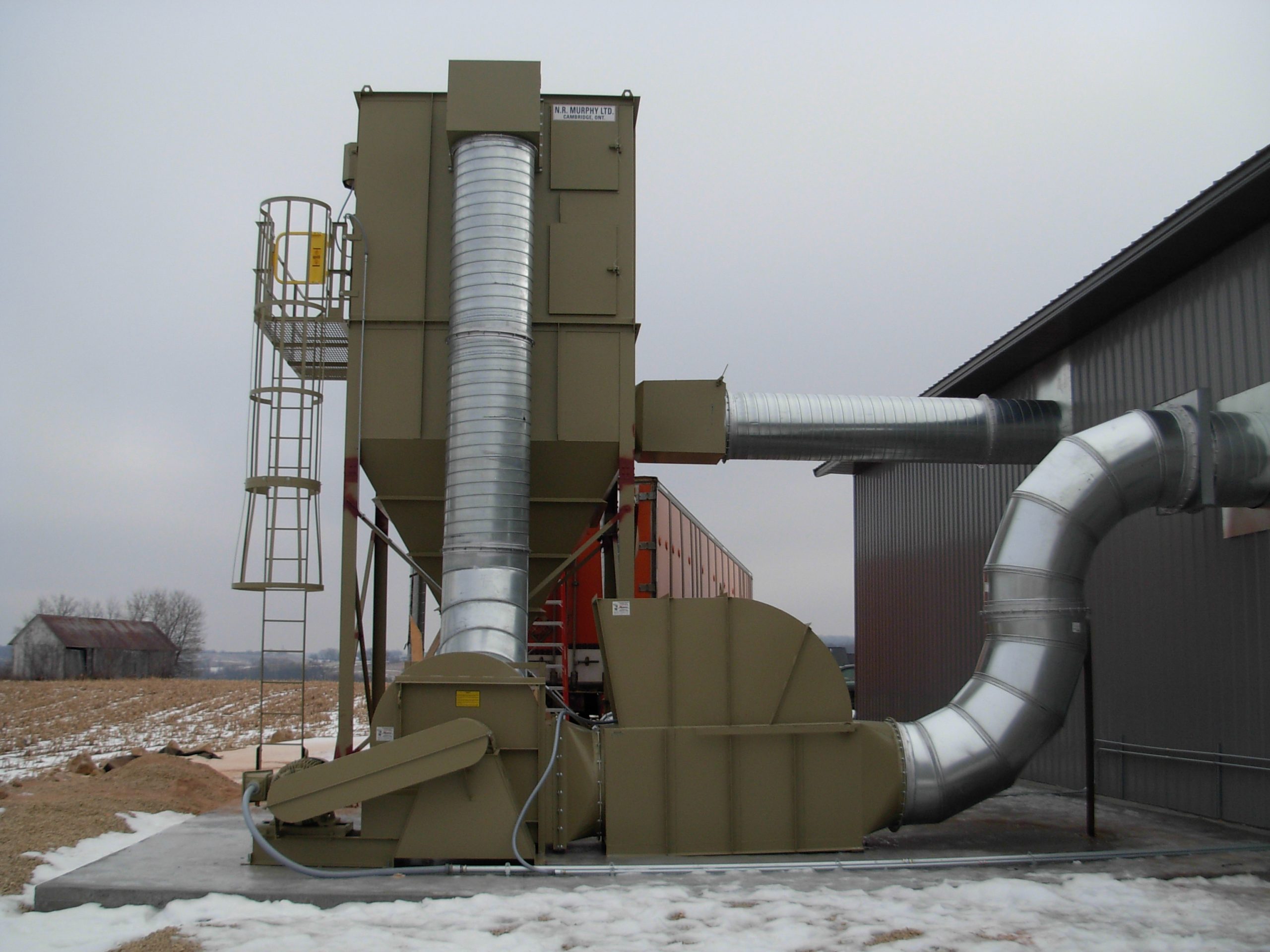 Dust Collector with Fan and Abort Damper